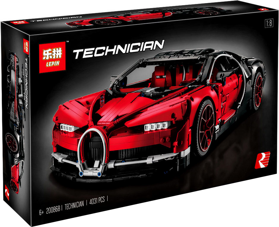 Купить Конструктор Lepin 20086B Bugatti Chiron (Красный) фото